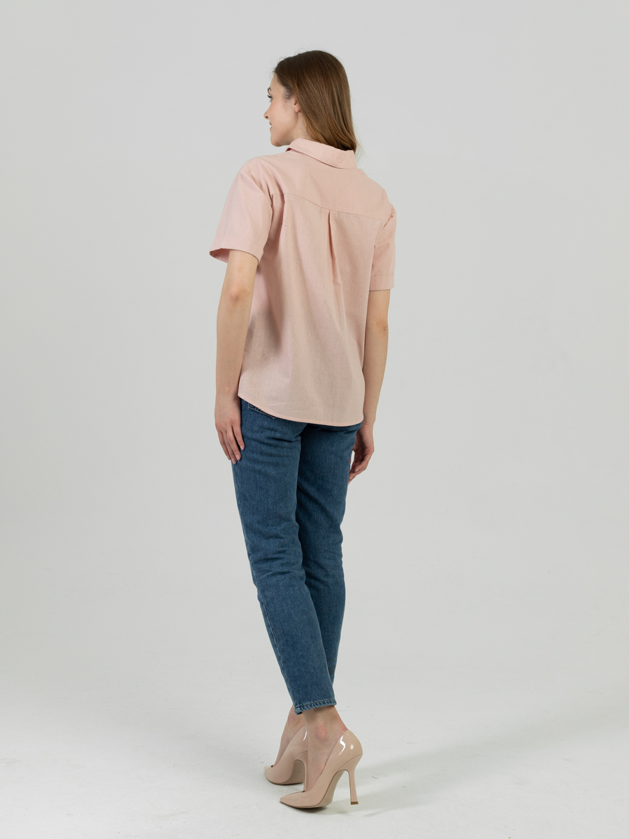 Женская одежда, рубашка, артикул: 040-0663, Цвет: розовый,  Фабрика Трика, фото №1