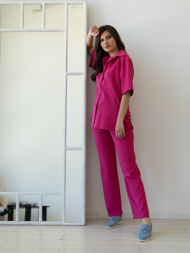Женская одежда, костюм, артикул: 033-0701, Цвет: Малиново-красный,  Фабрика Трика, фото №1