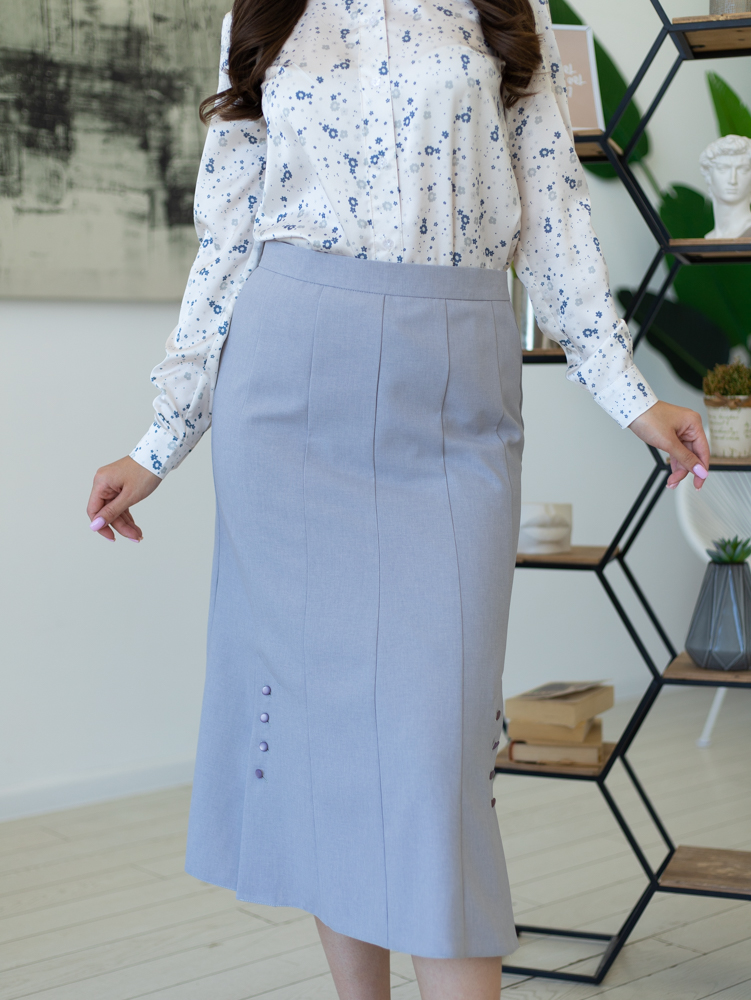 Женская одежда, юбка, артикул: 816-0541, Цвет: серый,  Фабрика Трика, фото №1