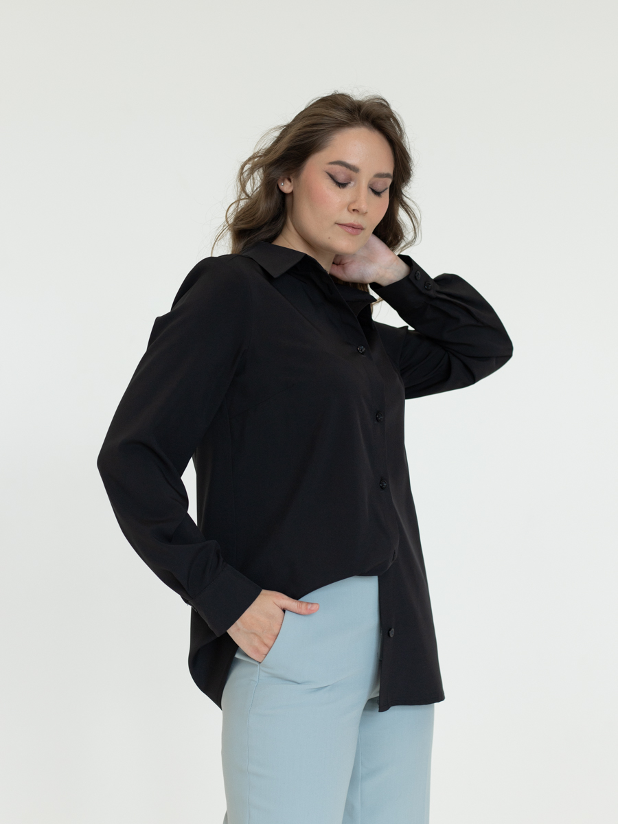 Женская одежда, рубашка, артикул: 427-0810, Цвет: черный,  Фабрика Трика, фото №1
