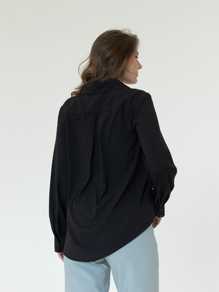 Женская одежда, рубашка, артикул: 427-0810, Цвет: черный,  Фабрика Трика, фото №1