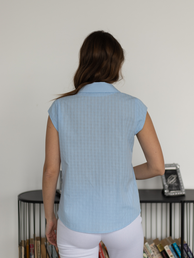 Женская одежда, рубашка, артикул: 993-0659, Цвет: голубой,  Фабрика Трика, фото №1
