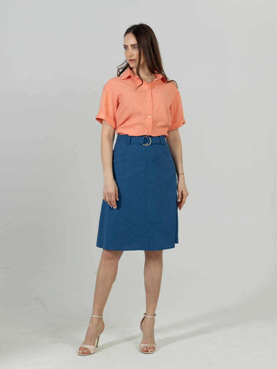 Женская одежда, юбка, артикул: 1001-0925, Цвет: синий,  Фабрика Трика, фото №1