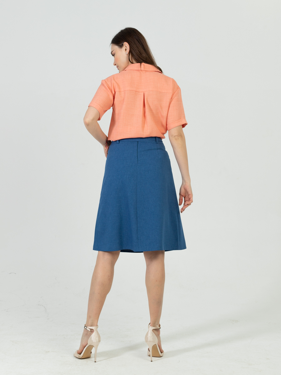 Женская одежда, юбка, артикул: 1001-0925, Цвет: синий,  Фабрика Трика, фото №1
