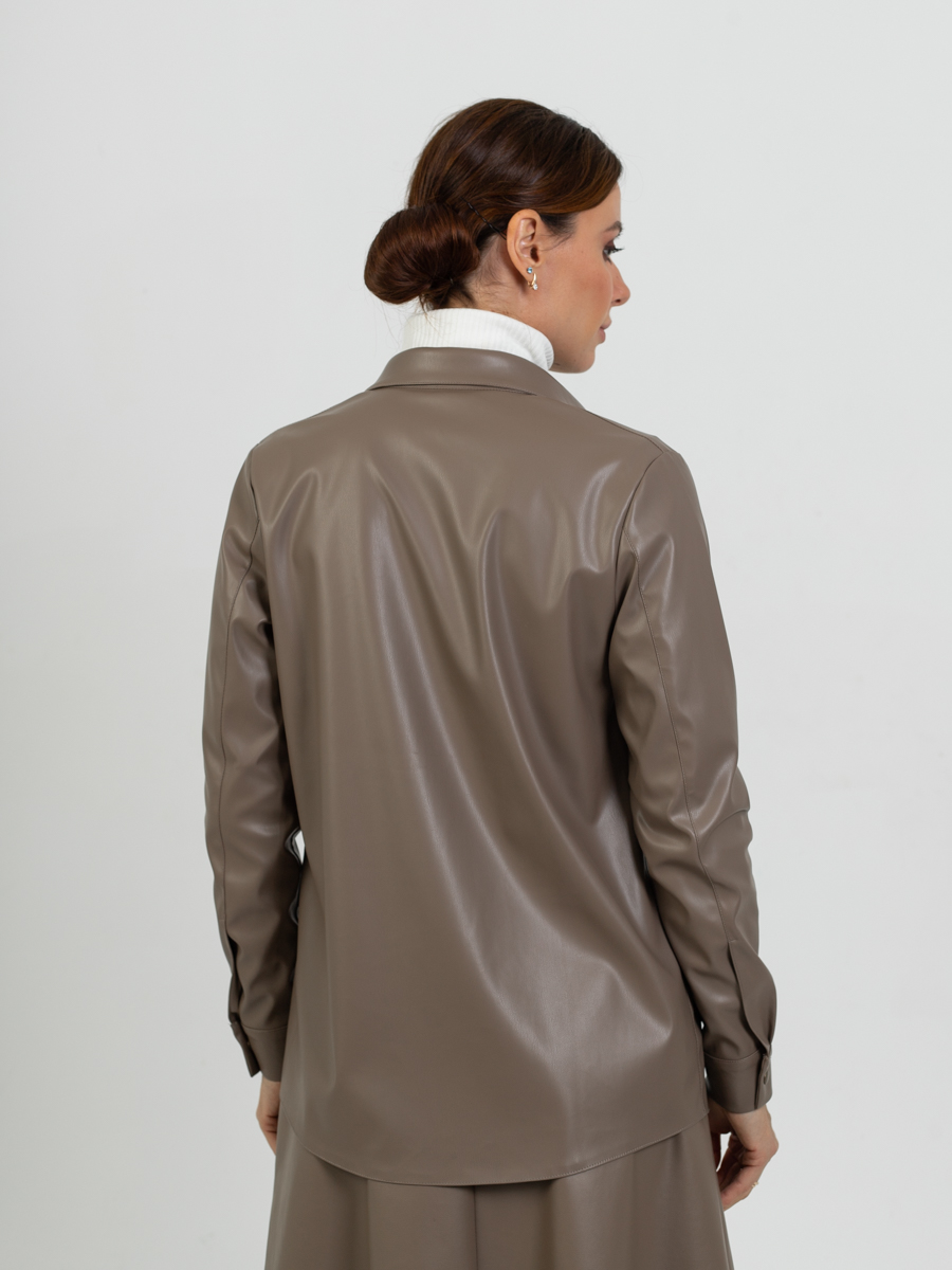 Женская одежда, рубашка из экокожи, артикул: 983-0845, Цвет: ,  Фабрика Трика, фото №1