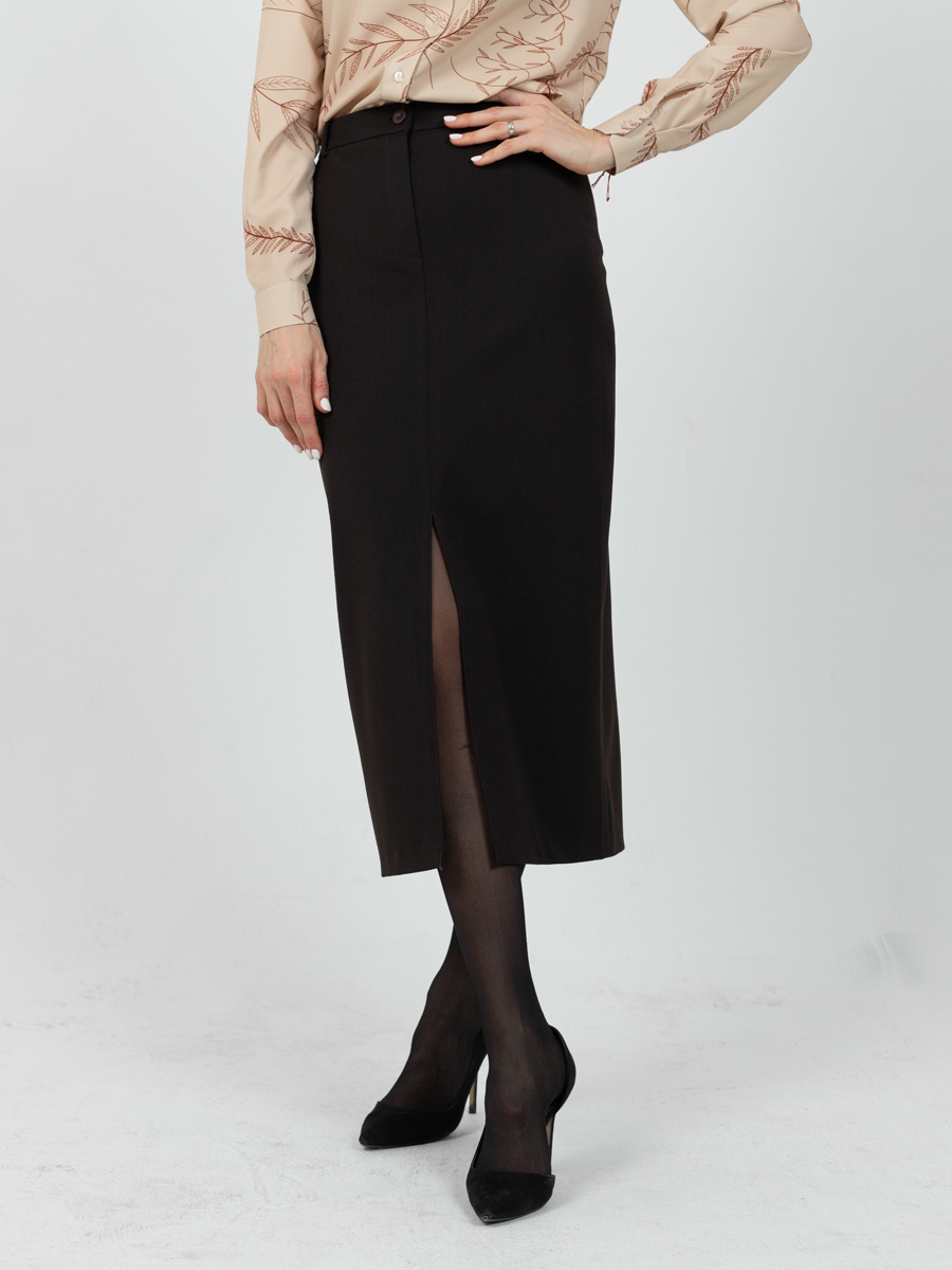Женская одежда, юбка, артикул: 1067-0304, Цвет: коричневый,  Фабрика Трика, фото №1