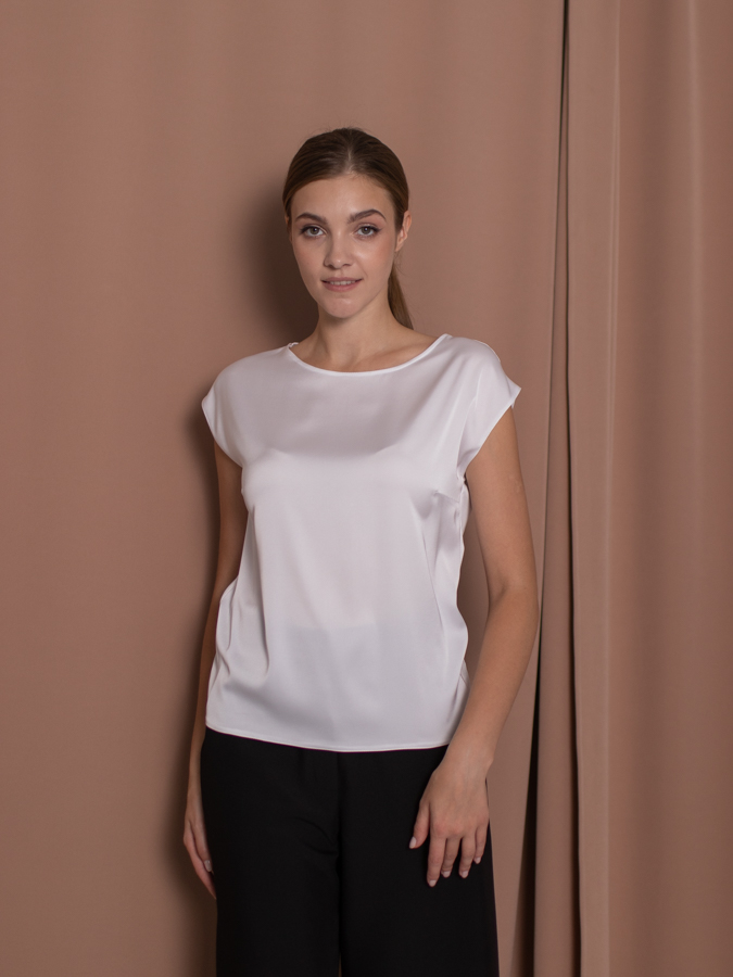 Женская одежда, блуза, артикул: 989-0742, Цвет: белый,  Фабрика Трика, фото №1