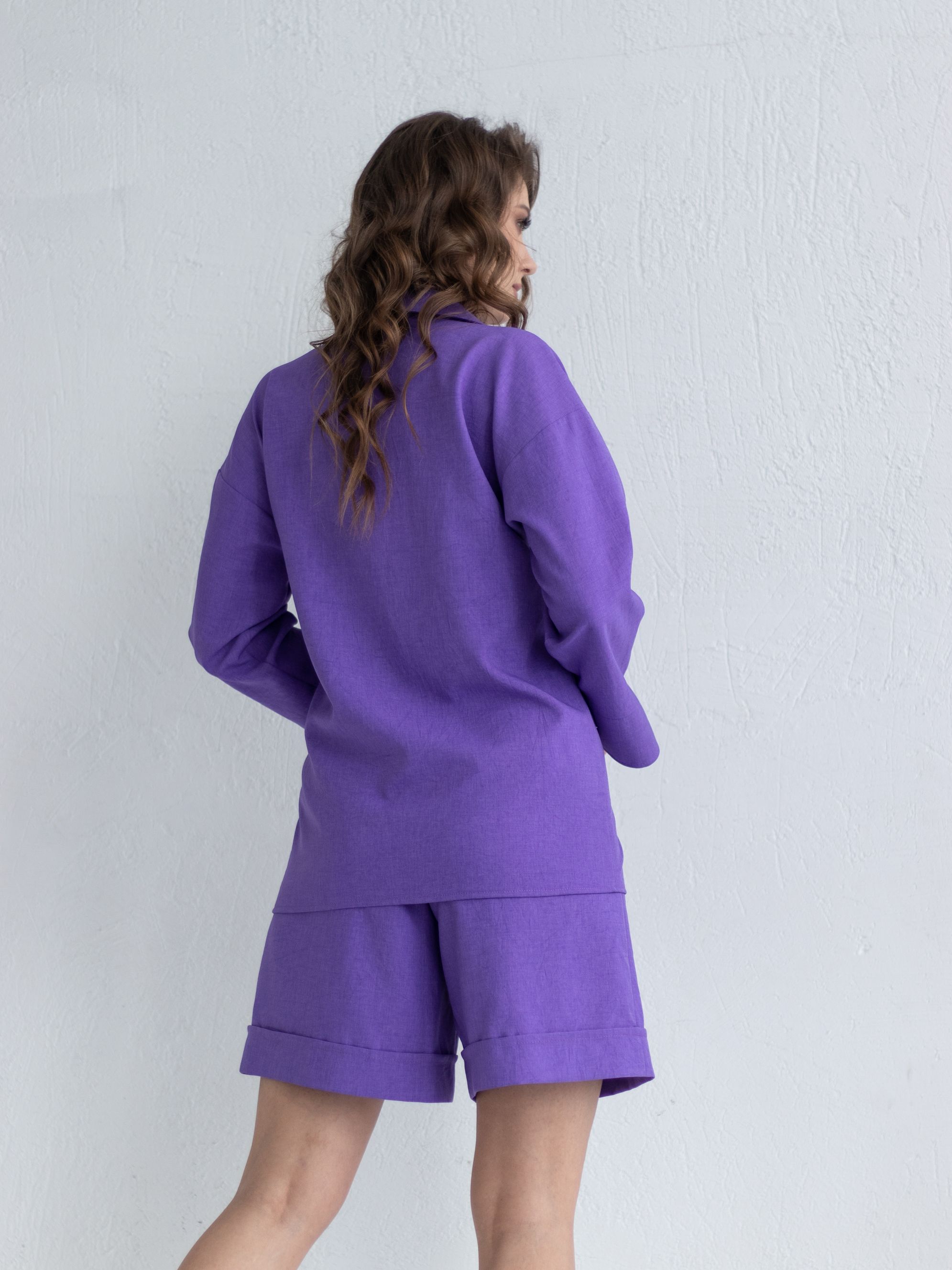 Женская одежда, рубашка, артикул: 984-0534, Цвет: сиреневый,  Фабрика Трика, фото №1