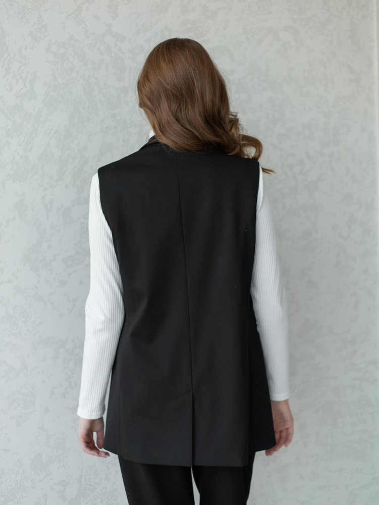 Женская одежда, жилет, артикул: 034-0346, Цвет: черный,  Фабрика Трика, фото №1
