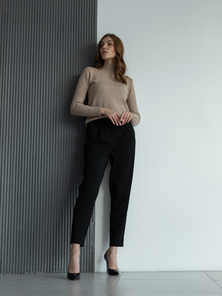 Женская одежда, брюки, артикул: 4468-0223, Цвет: черный,  Фабрика Трика, фото №1