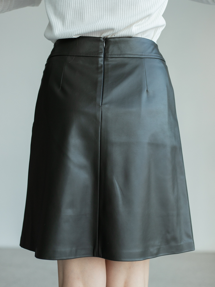 Женская одежда, юбка из экокожи, артикул: 795-0656, Цвет: Хаки,  Фабрика Трика, фото №1