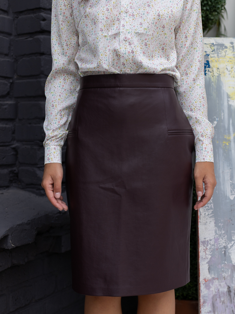 Женская одежда, юбка из экокожи, артикул: 824-0215, Цвет: ,  Фабрика Трика, фото №1