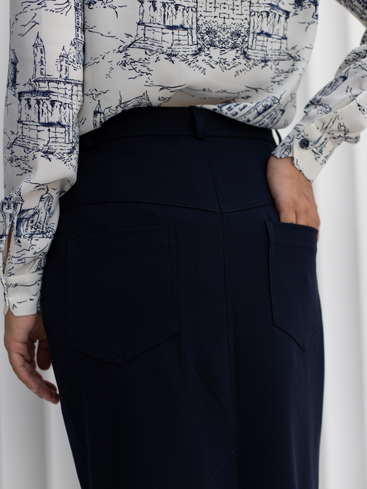 Женская одежда, юбка, артикул: 1004-0422, Цвет: синий,  Фабрика Трика, фото №1