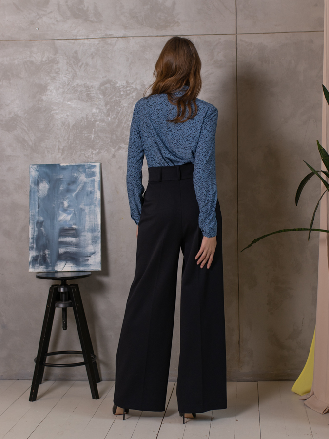 Женская одежда, брюки, артикул: 4419-0422, Цвет: синий,  Фабрика Трика, фото №1