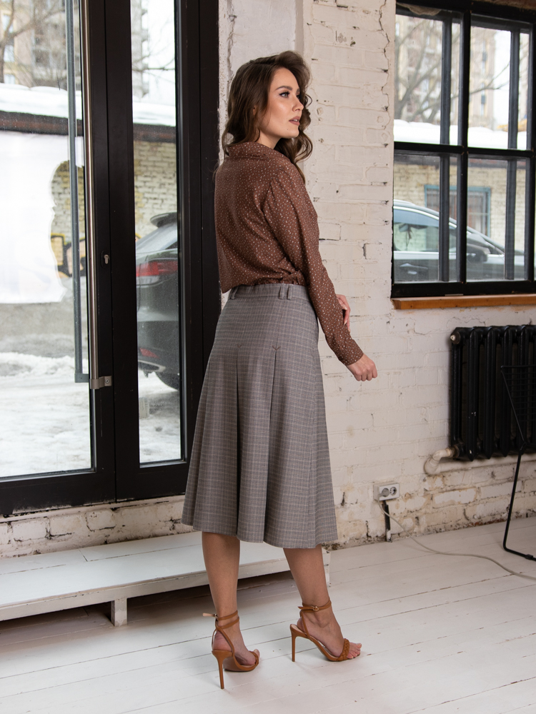 Женская одежда, юбка, артикул: 1025-0637, Цвет: серый,  Фабрика Трика, фото №1