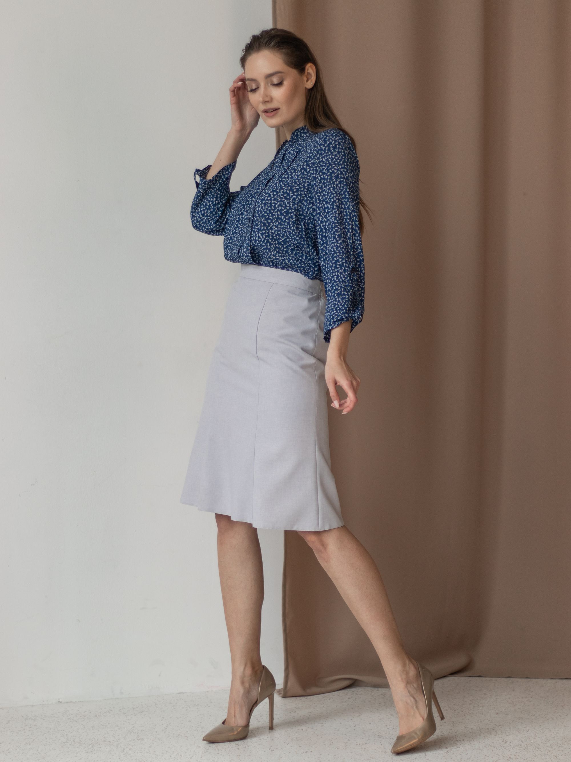 Женская одежда, юбка, артикул: 787-0533, Цвет: серый,  Фабрика Трика, фото №1