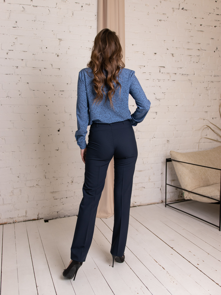Женская одежда, брюки, артикул: 4418-0187, Цвет: синий,  Фабрика Трика, фото №1