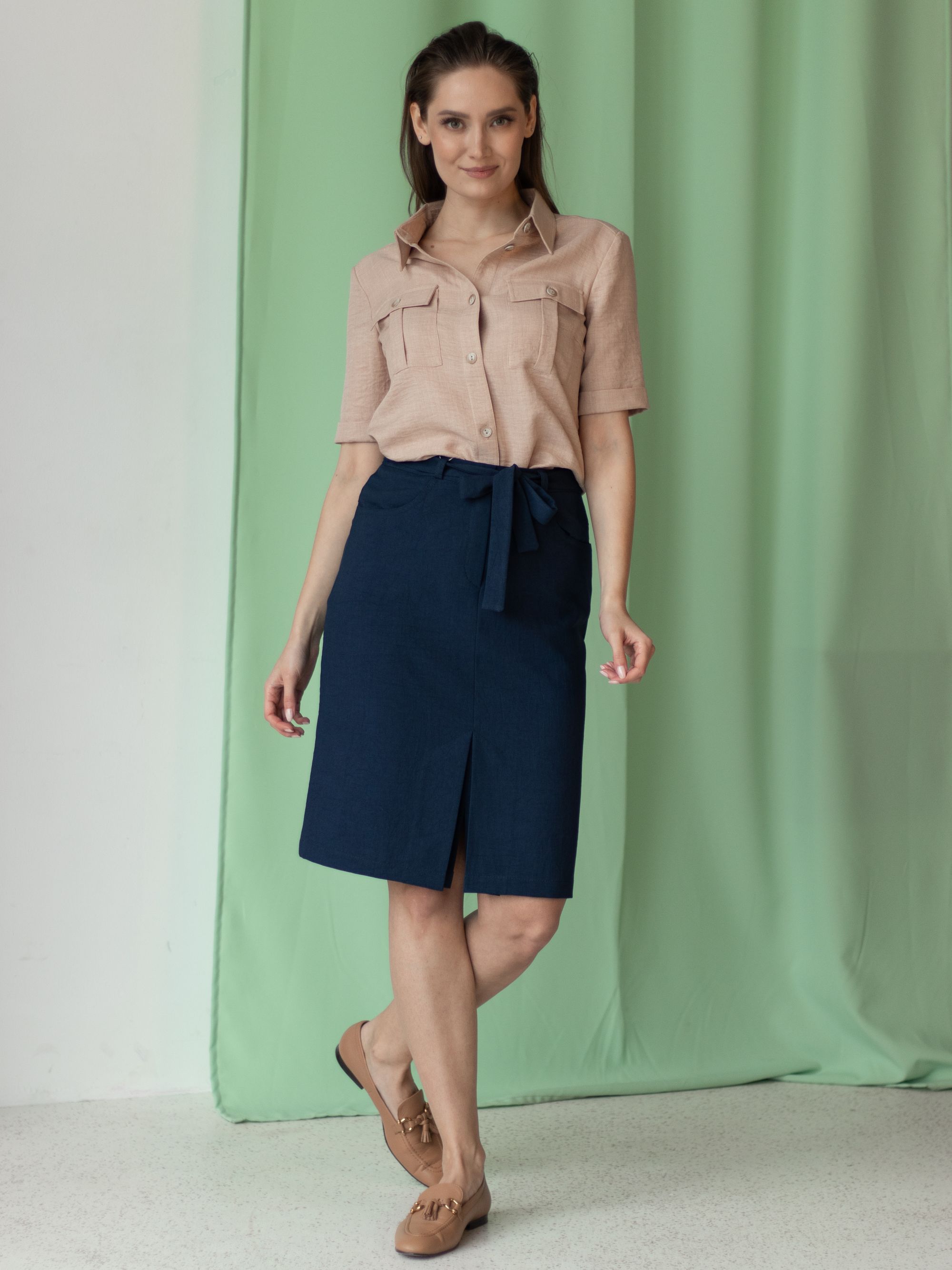 Женская одежда, юбка, артикул: 843-0391, Цвет: темно синий,  Фабрика Трика, фото №1