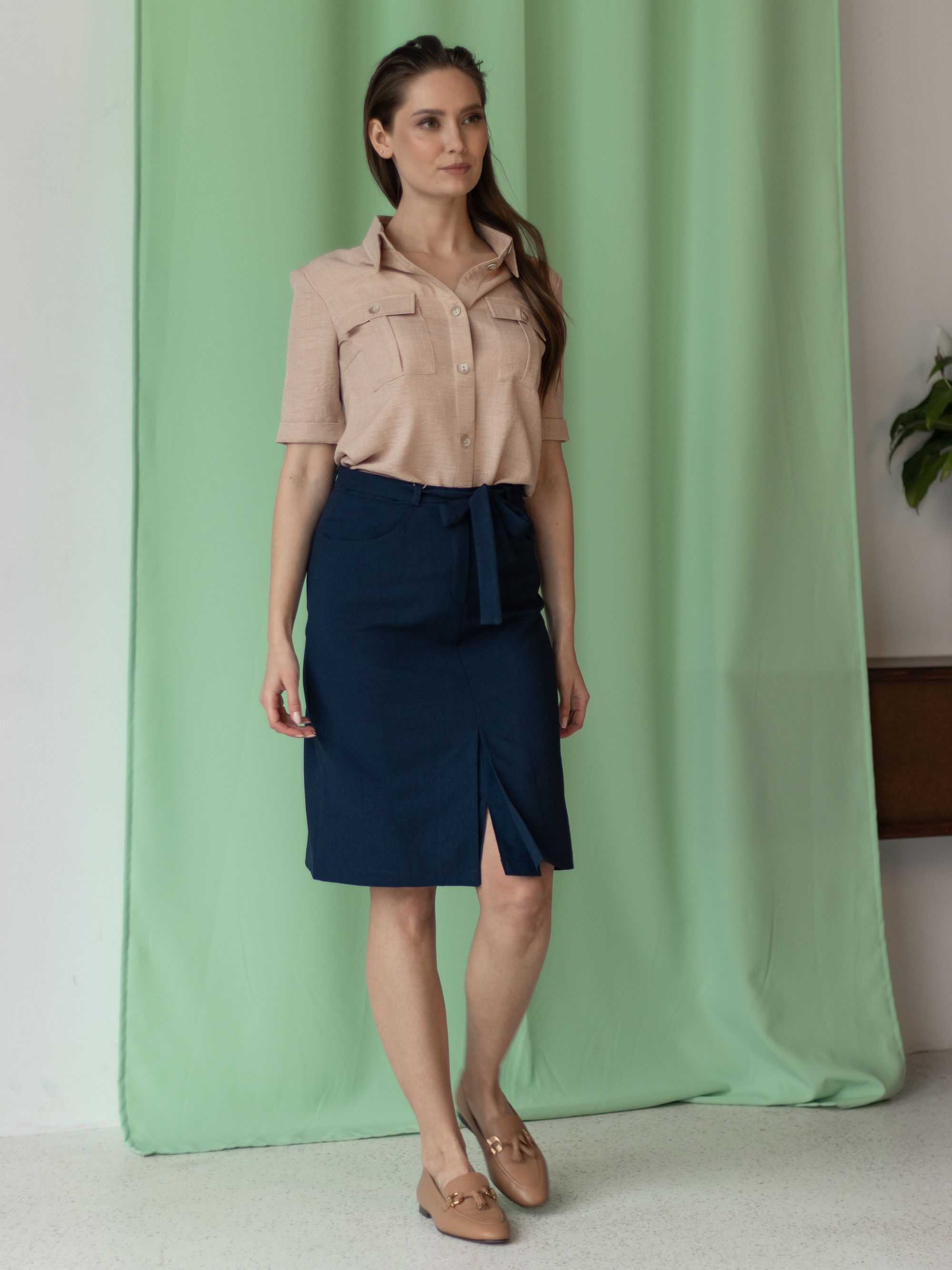 Женская одежда, юбка, артикул: 843-0391, Цвет: темно синий,  Фабрика Трика, фото №1