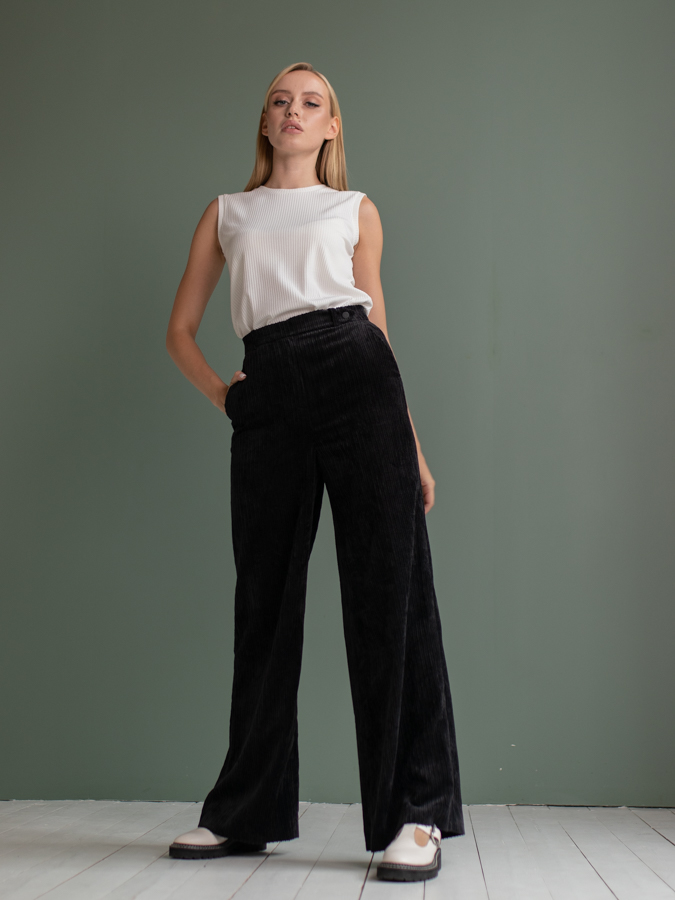 Женская одежда, брюки, артикул: 4448-0578, Цвет: черный,  Фабрика Трика, фото №1