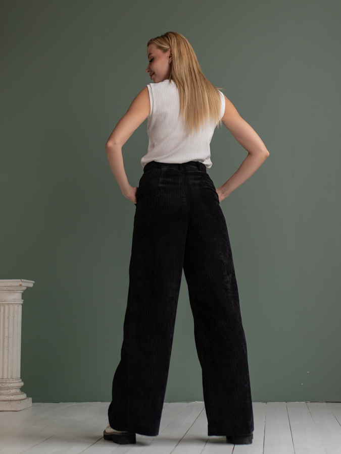 Женская одежда, брюки, артикул: 4448-0578, Цвет: черный,  Фабрика Трика, фото №1