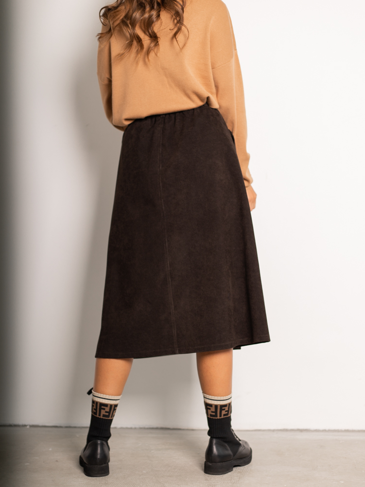 Женская одежда, юбка, артикул: 1029-0726, Цвет: коричневый,  Фабрика Трика, фото №1