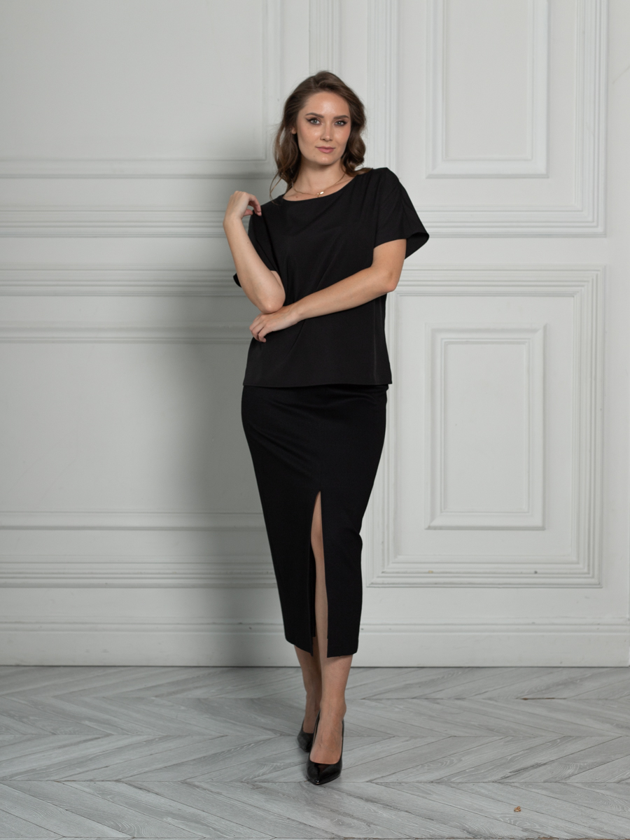 Женская одежда, блуза, артикул: 999-0810, Цвет: черный,  Фабрика Трика, фото №1