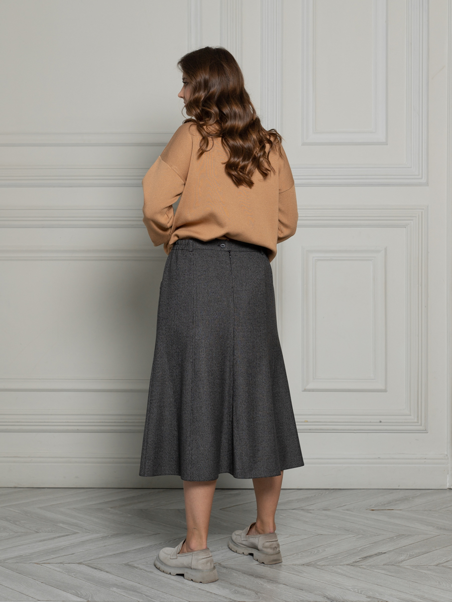 Женская одежда, юбка, артикул: 1057-0824, Цвет: серый,  Фабрика Трика, фото №1