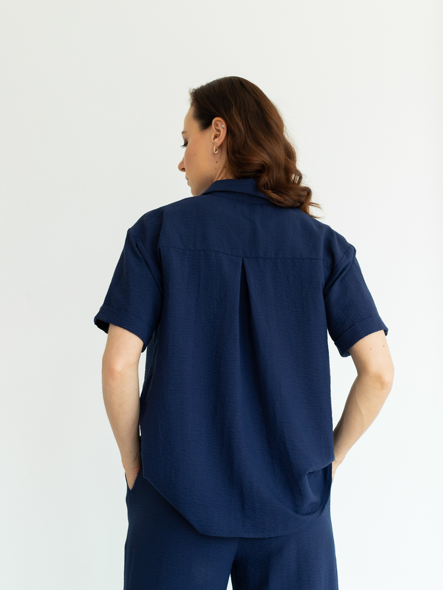 Женская одежда, рубашка, артикул: 040-0794, Цвет: темно синий,  Фабрика Трика, фото №1