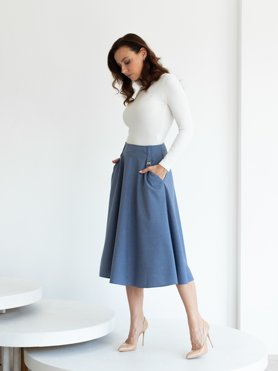 Женская одежда, юбка, артикул: 1045-0548, Цвет: темно синий,  Фабрика Трика, фото №1