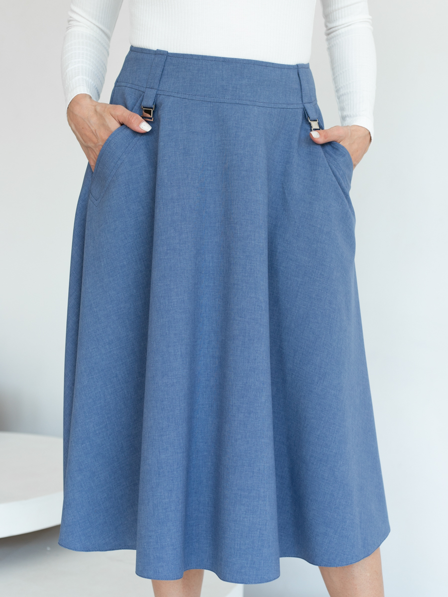 Женская одежда, юбка, артикул: 1045-0548, Цвет: темно синий,  Фабрика Трика, фото №1