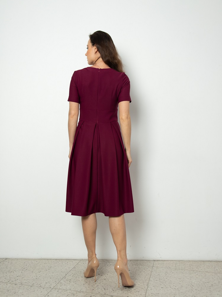 Женская одежда, платье, артикул: 416-0772, Цвет: Бордовый,  Фабрика Трика, фото №1