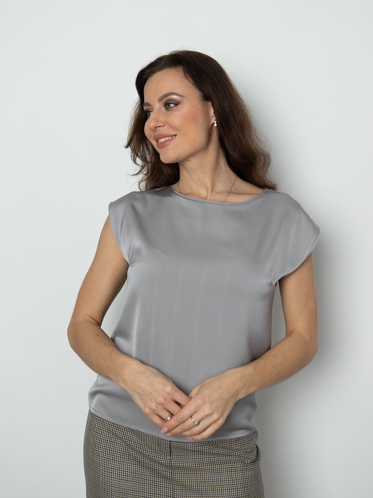 Женская одежда, блуза, артикул: 989-0812, Цвет: серый,  Фабрика Трика, фото №1