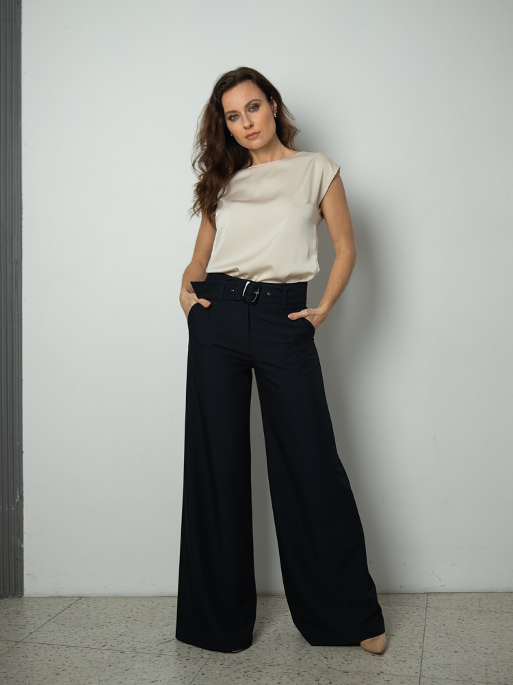 Женская одежда, брюки, артикул: 4472-0187, Цвет: темно синий,  Фабрика Трика, фото №1
