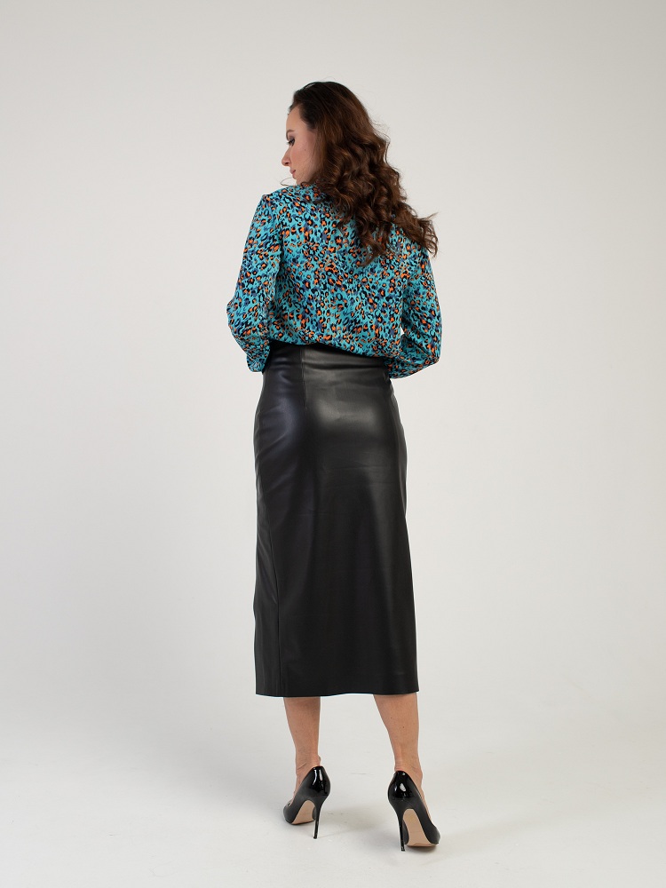 Женская одежда, юбка из экокожи, артикул: 1038-0583, Цвет: черный,  Фабрика Трика, фото №1