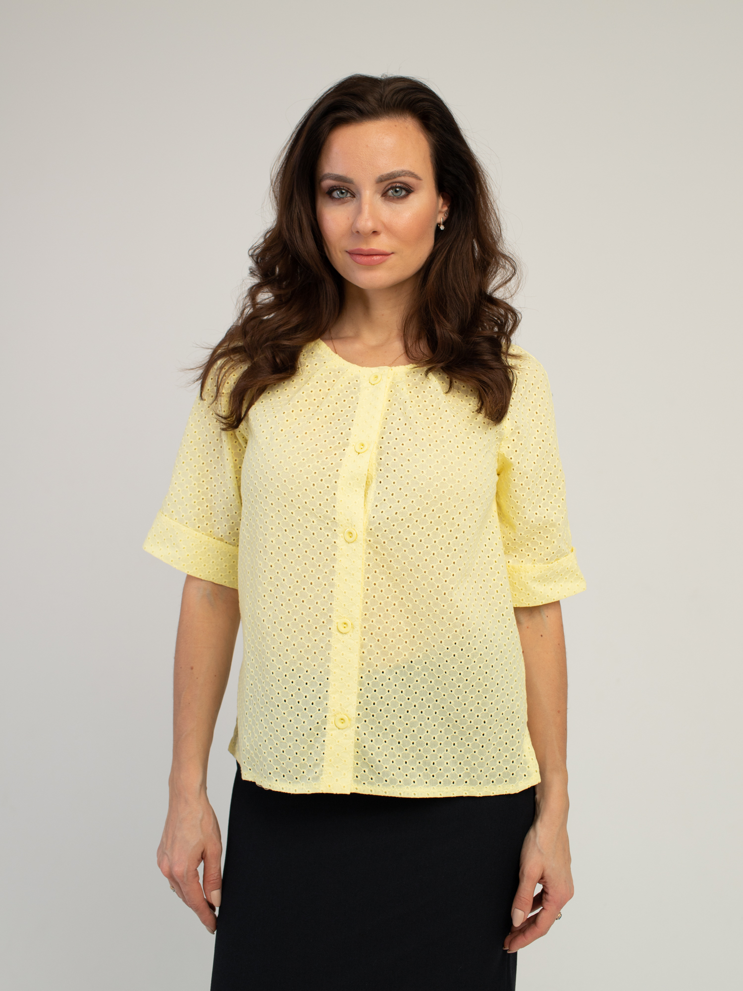 Женская одежда, блуза, артикул: 414-0764, Цвет: желтый,  Фабрика Трика, фото №1