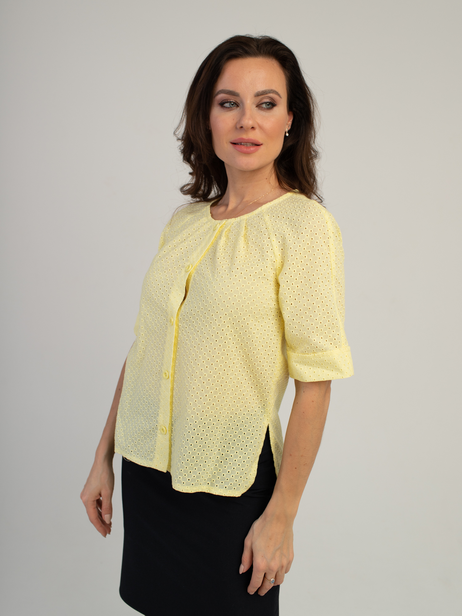 Женская одежда, блуза, артикул: 414-0764, Цвет: желтый,  Фабрика Трика, фото №1