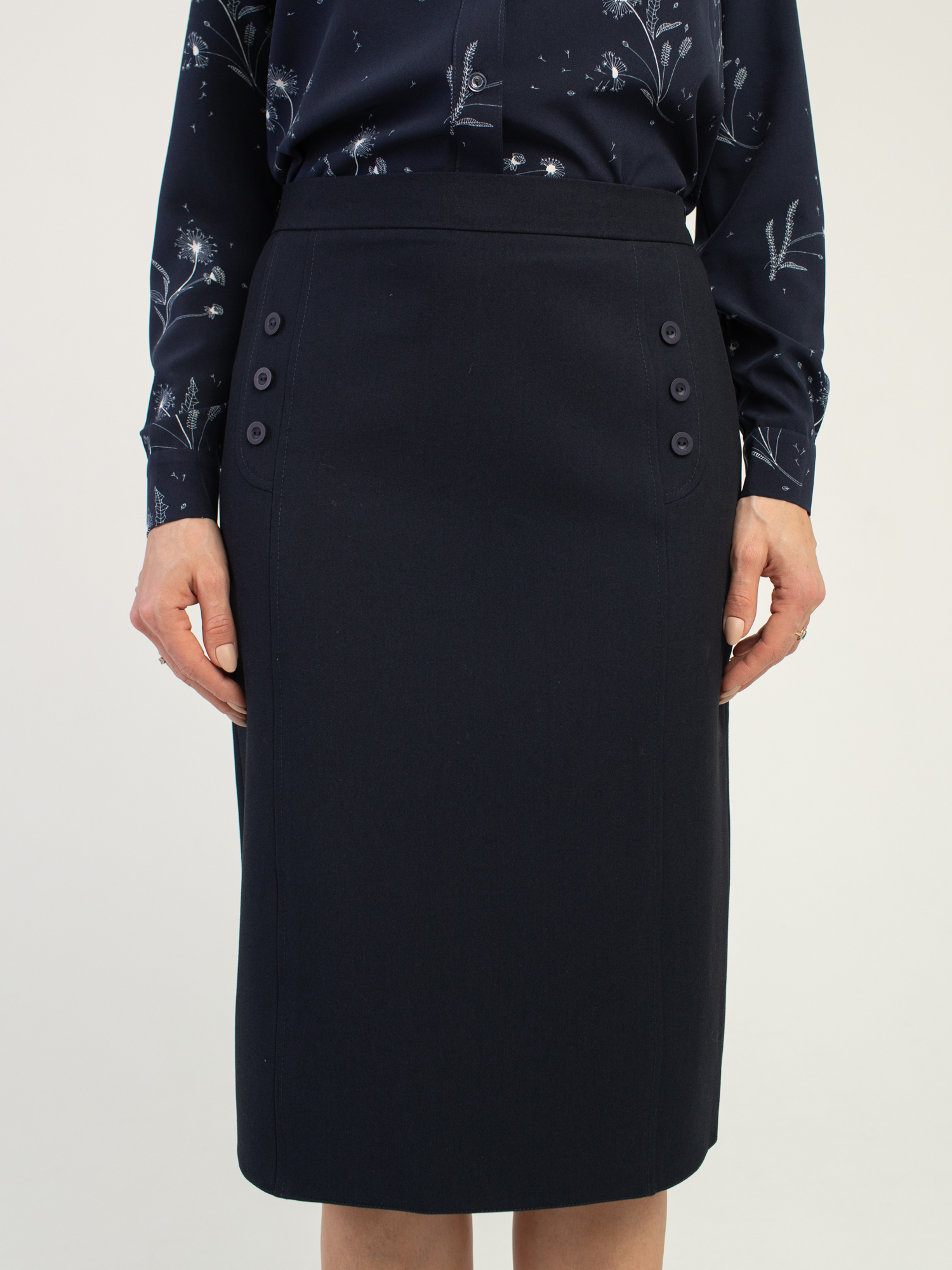 Женская одежда, юбка, артикул: 840-0187, Цвет: темно синий,  Фабрика Трика, фото №1