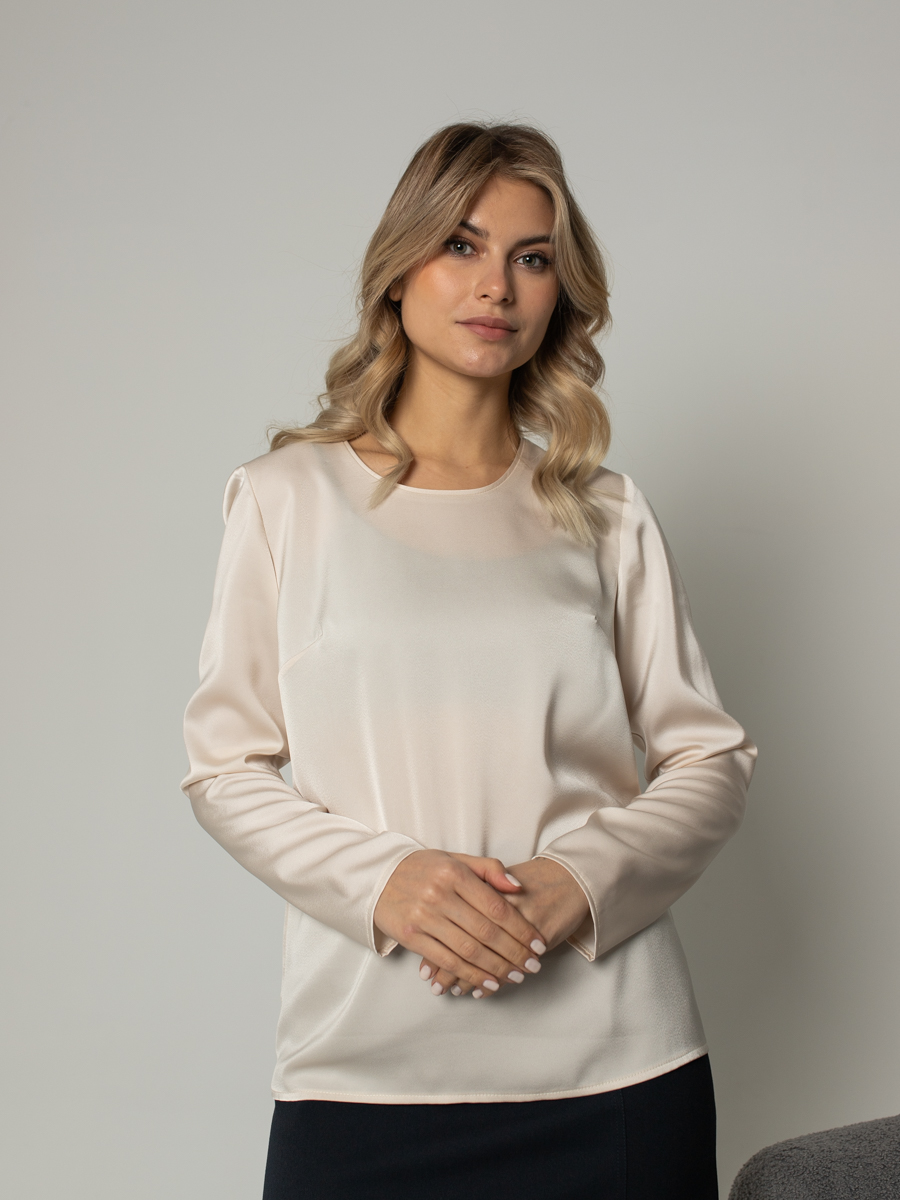 Женская одежда, блуза, артикул: 413-0757, Цвет: бежевый,  Фабрика Трика, фото №1